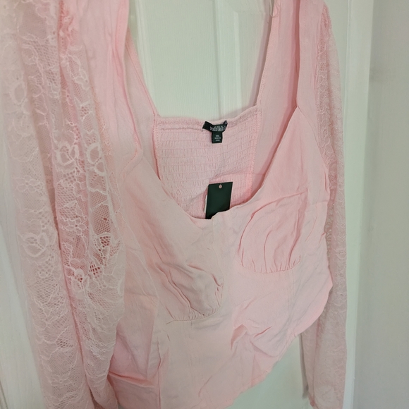 Wild Fable XXL Pink Lace Long Corset Top - Picture 3 of 5